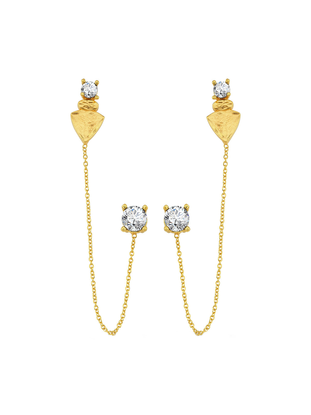 Bodhita - NADIA WHITE DUE EARRINGS