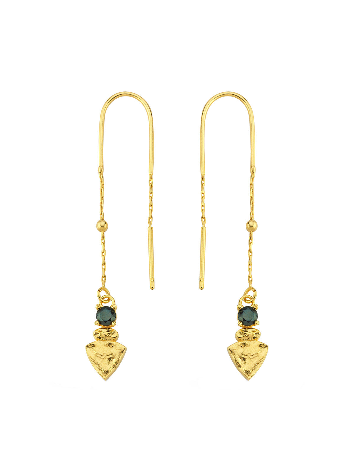 Bodhita - NADIA BLACK THREADER EARRINGS